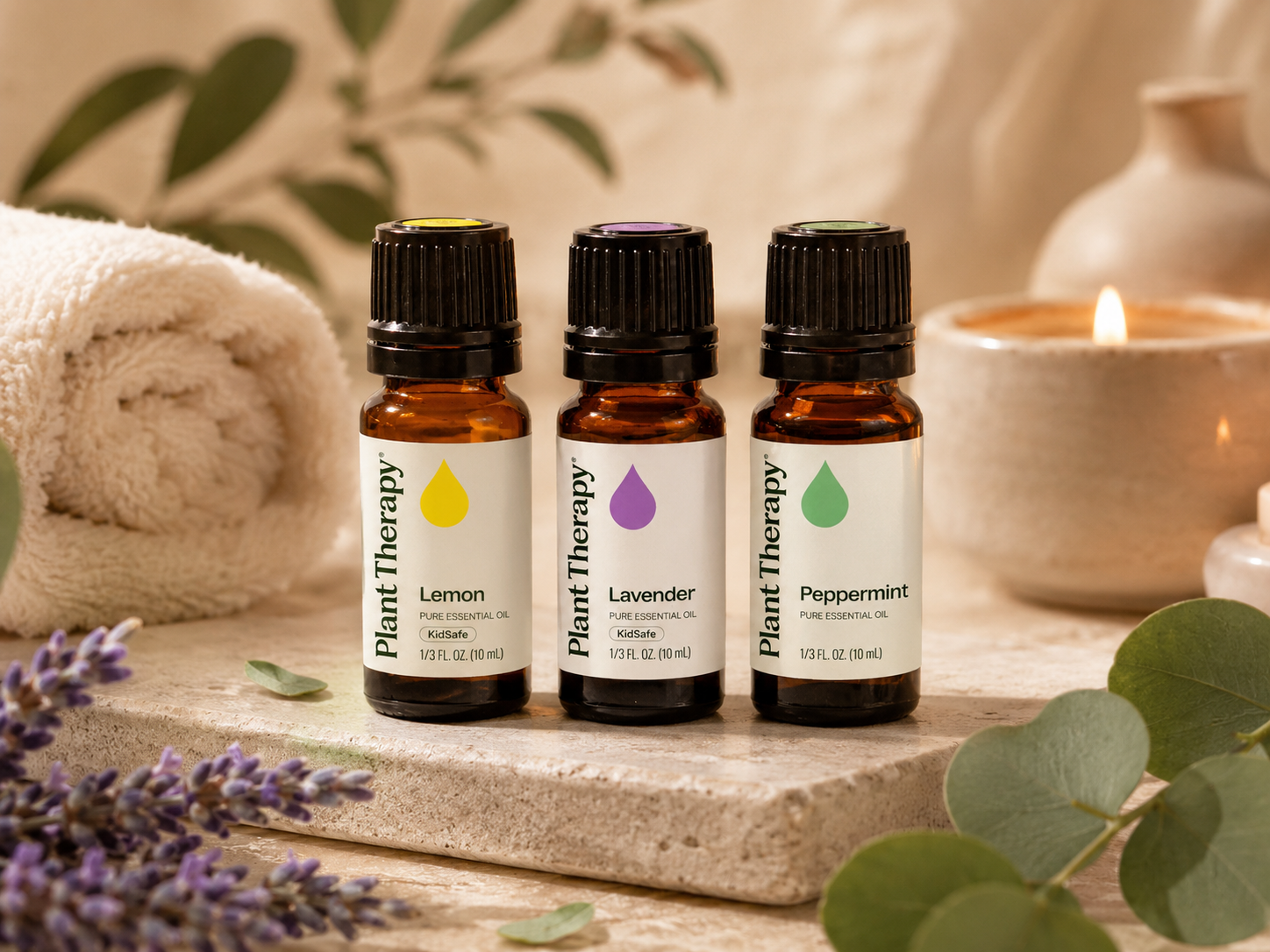 Plant Therapy Lemon, Lavender, & Peppermint Set